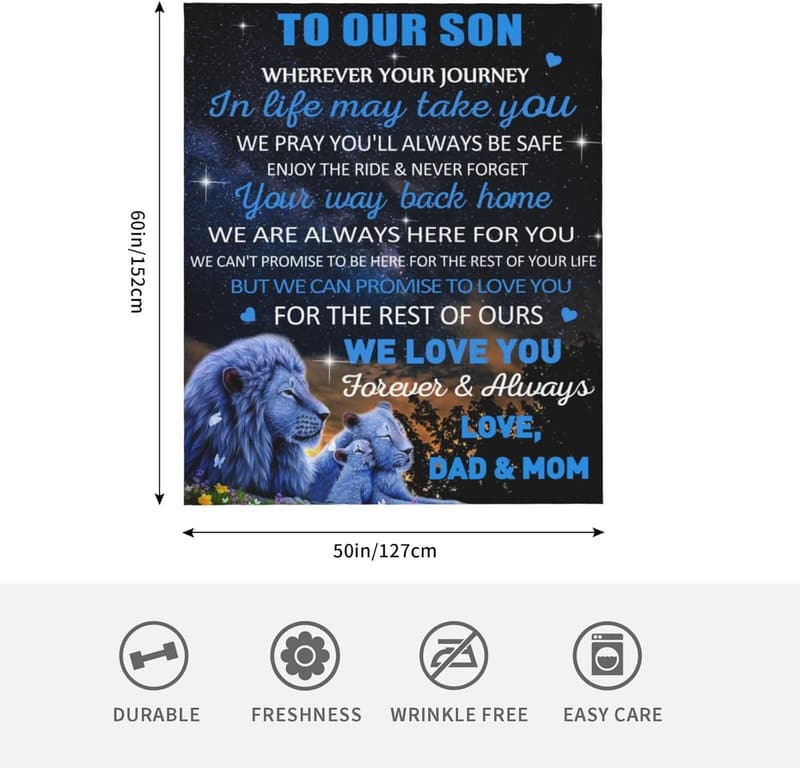 Son's Birthday Blanket Gift, 50