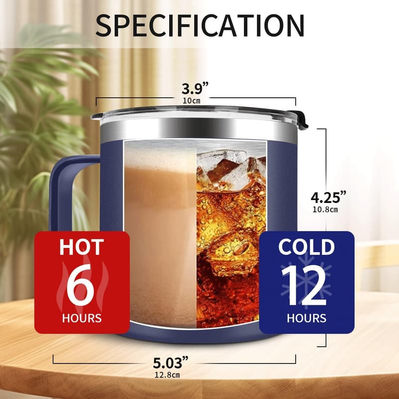 Father's Day Stainless Steel Mug for Son - 14oz Gift