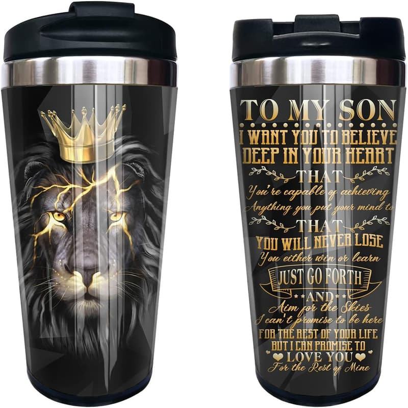 Son's Tumbler Mug Gift from Mom for Father's Day, 15oz