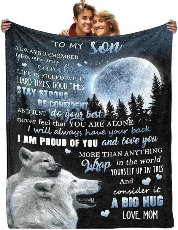 Birthday & Graduation Flannel Blanket for Son, 50