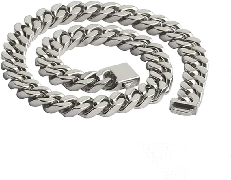 Men's 316L Stainless Steel Cuban Chain Necklace with Gift Box