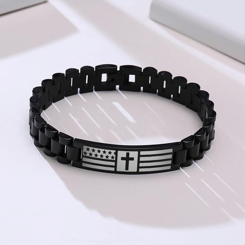 Personalized Christian Faith Engraved Wristband Gift