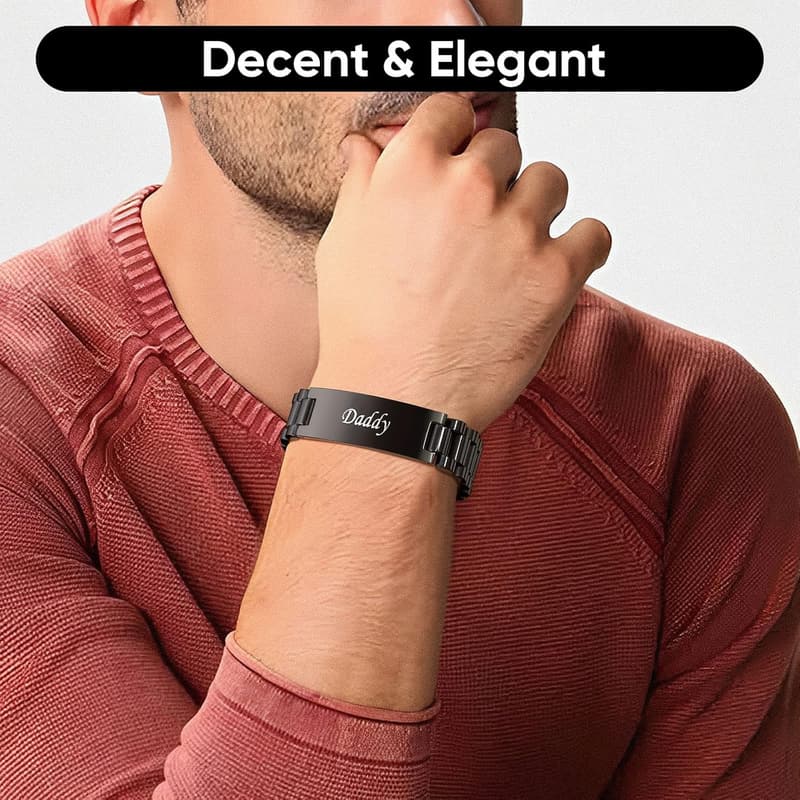 Personalized Stainless Steel Watch Band for Men