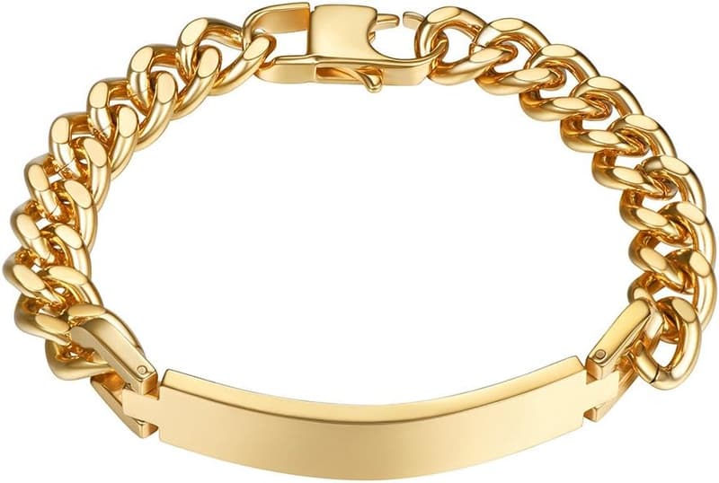 Personalized Stainless Steel ID Bracelets for Men & Women