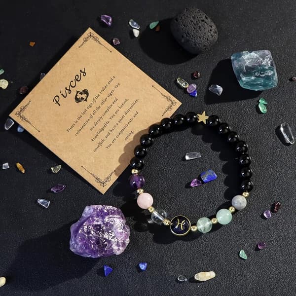 Zodiac Healing Crystal Bracelets for Women - Birthday Gifts