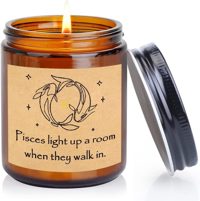 Unique Pisces Birthday Candle for Friends and Family