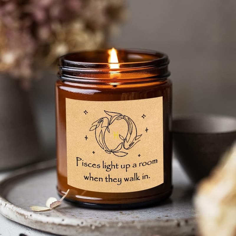 Unique Pisces Birthday Candle for Friends and Family
