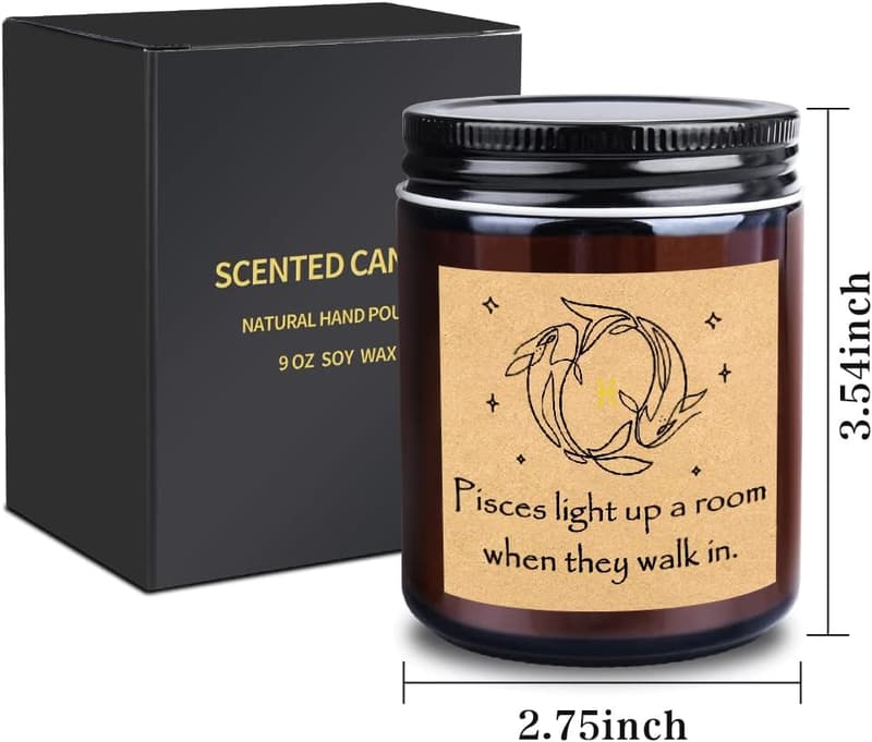 Unique Pisces Birthday Candle for Friends and Family