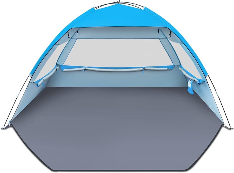 Portable Beach Tent Canopy for 3-10 Persons with UV Protection