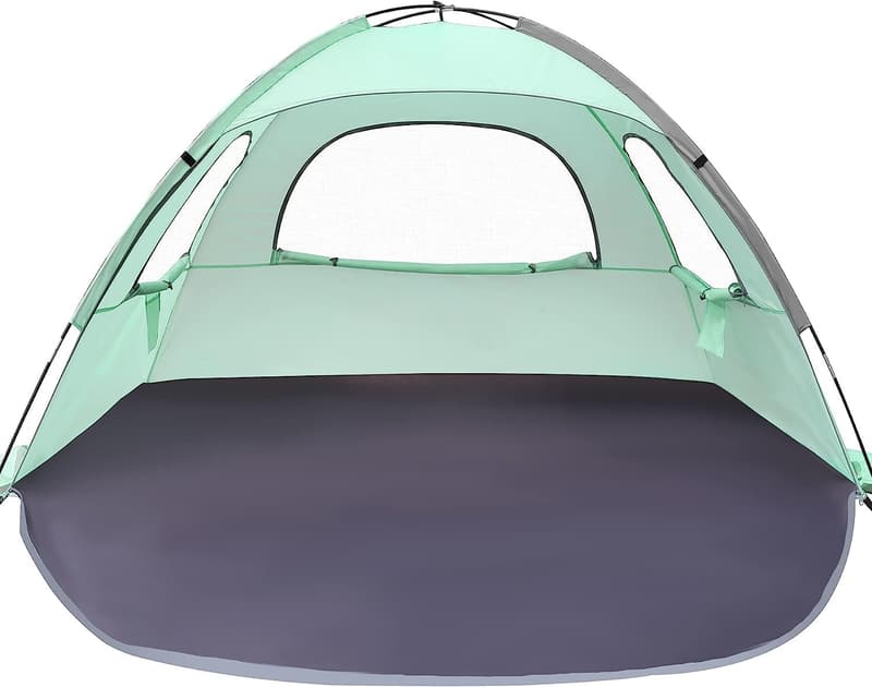Portable Beach Tent with Anti-UV Protection for 3-8 People