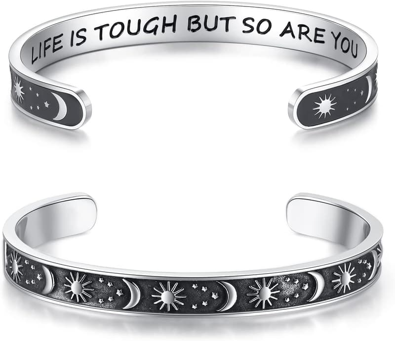 Personalized Inspirational Stainless Steel Bracelets for Women