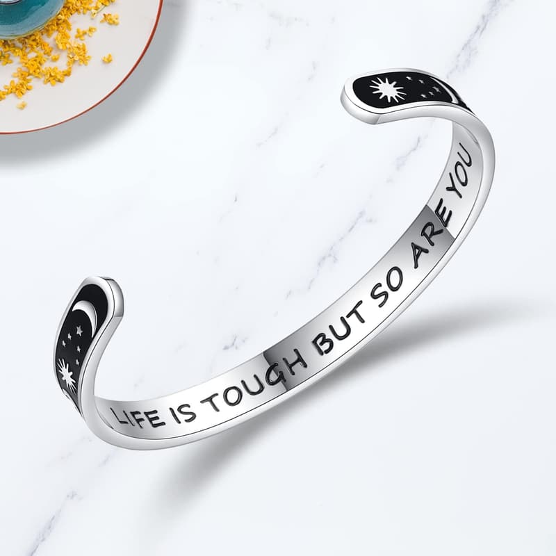 Personalized Inspirational Stainless Steel Bracelets for Women