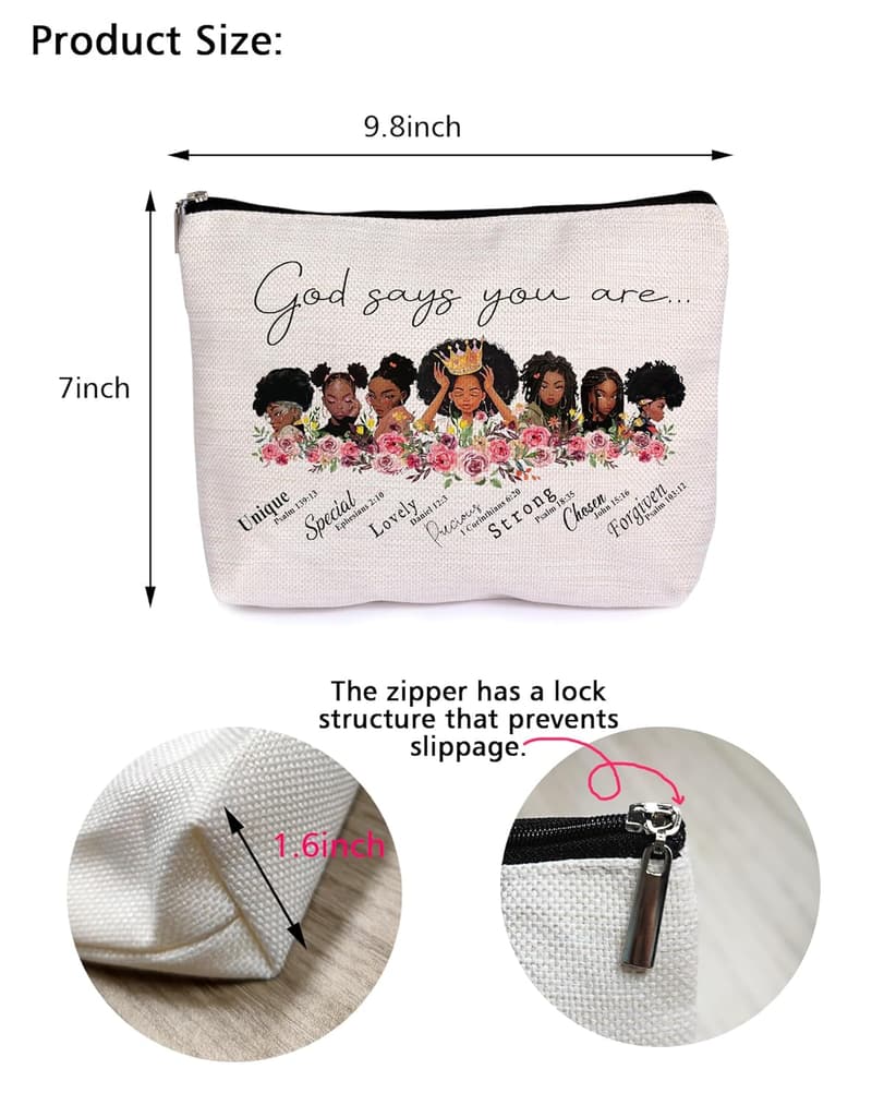Inspirational Makeup Bag for Women - 