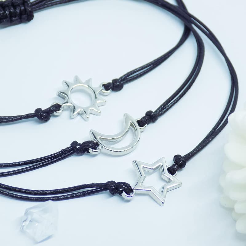 Friendship Heart Bracelets Set for Women, Adjustable Trio Gift