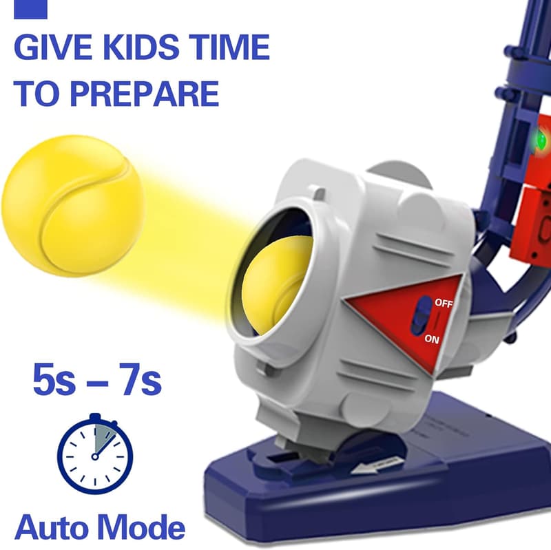 Kids 2-in-1 RC Pitching Machine - Baseball & Tennis Launcher