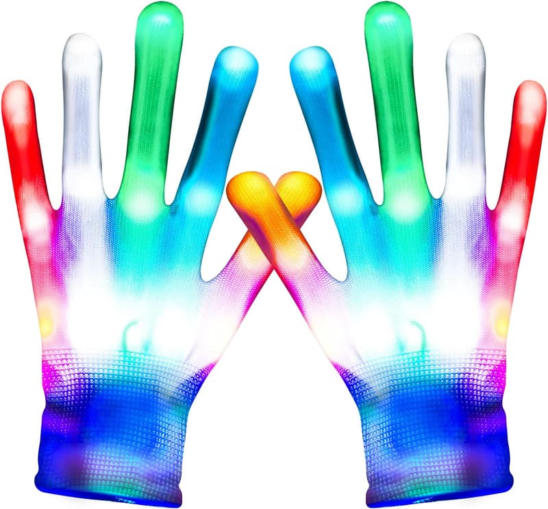 LED Flashing Gloves for Kids - Halloween & Birthday Party Gift