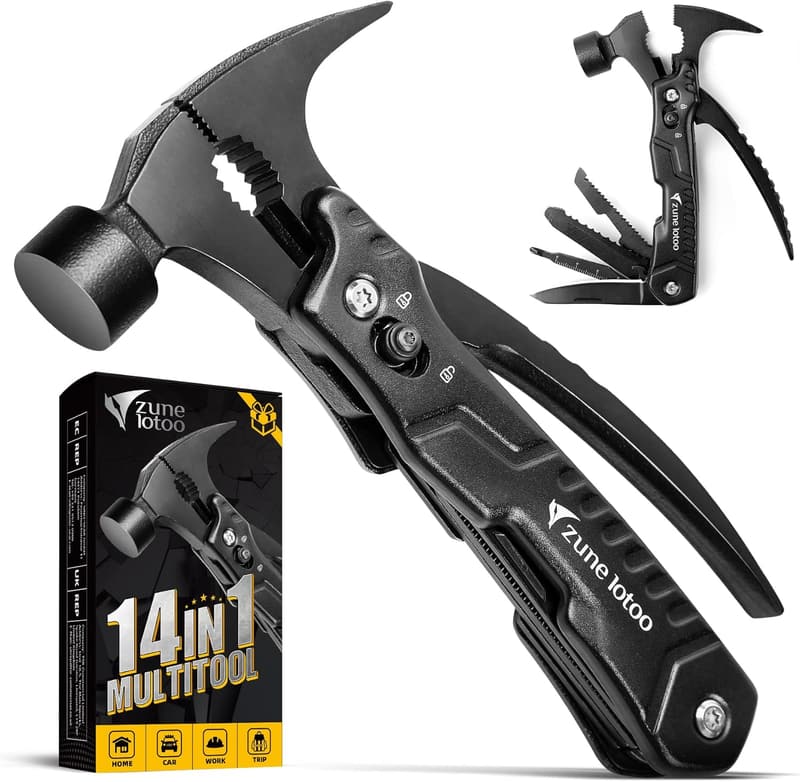14-in-1 Stainless Steel Pocket Multitool for Dads