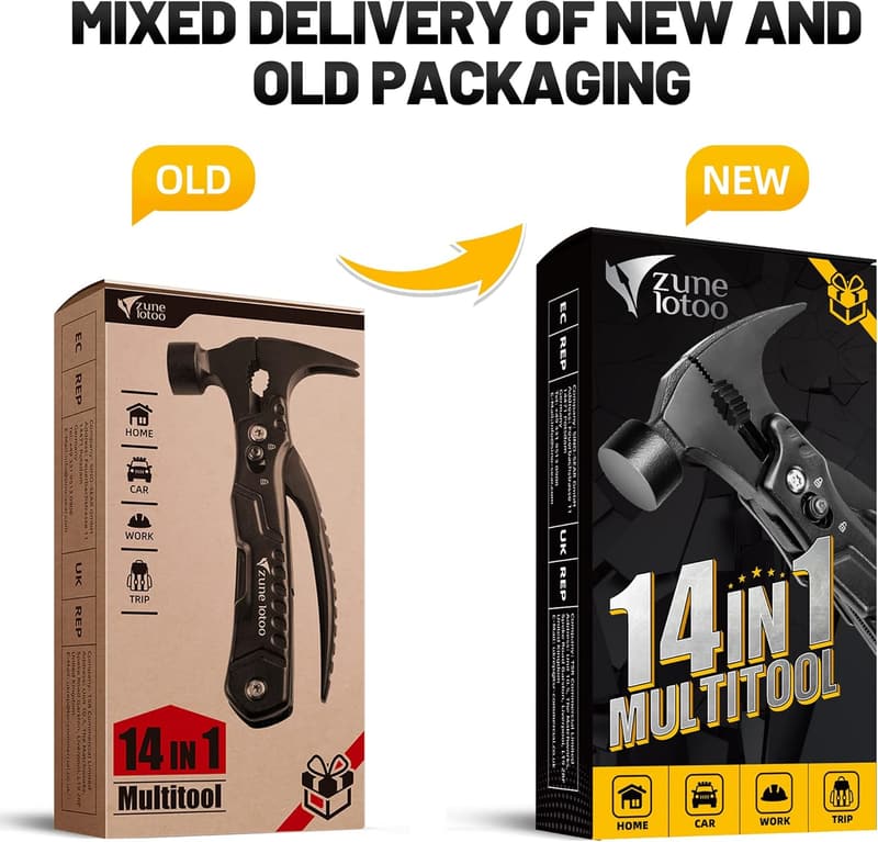 14-in-1 Stainless Steel Pocket Multitool for Dads