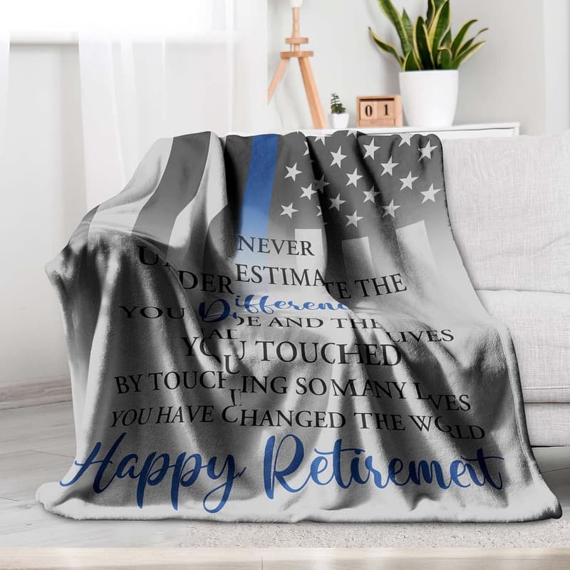 Police Retirement Throw Blanket - 50