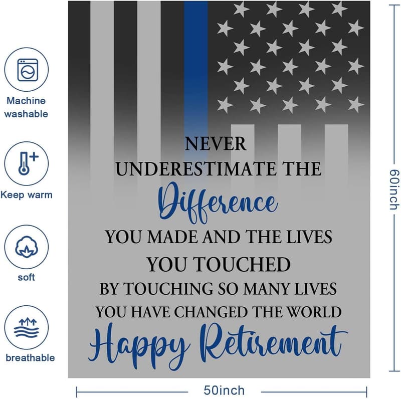 Police Retirement Throw Blanket - 50