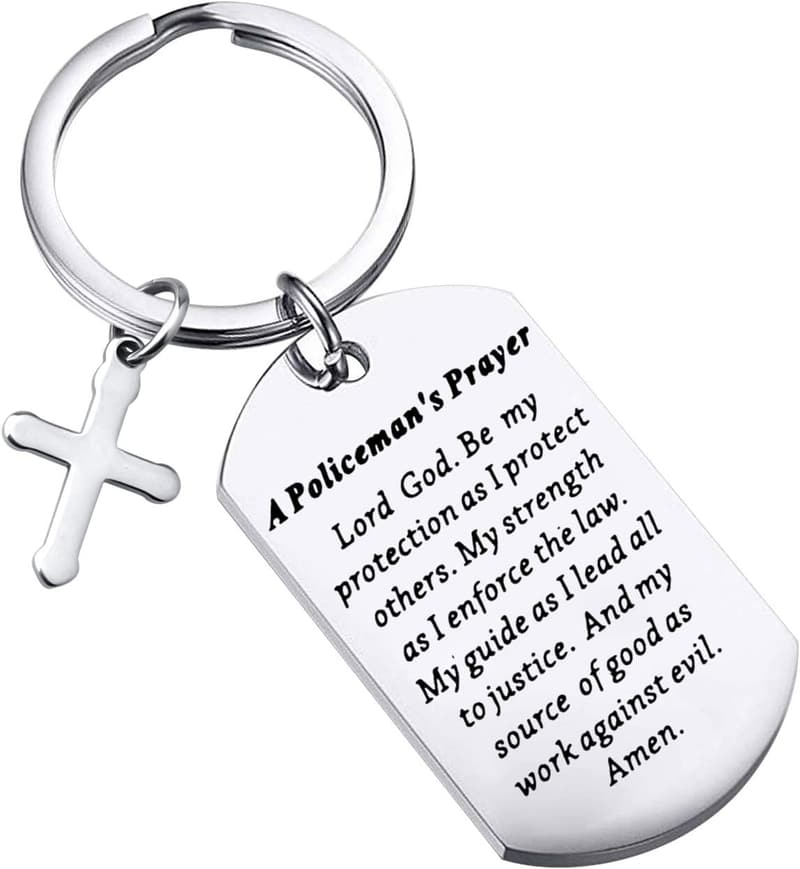 Police Officer Gift: Policeman's Prayer Keychain