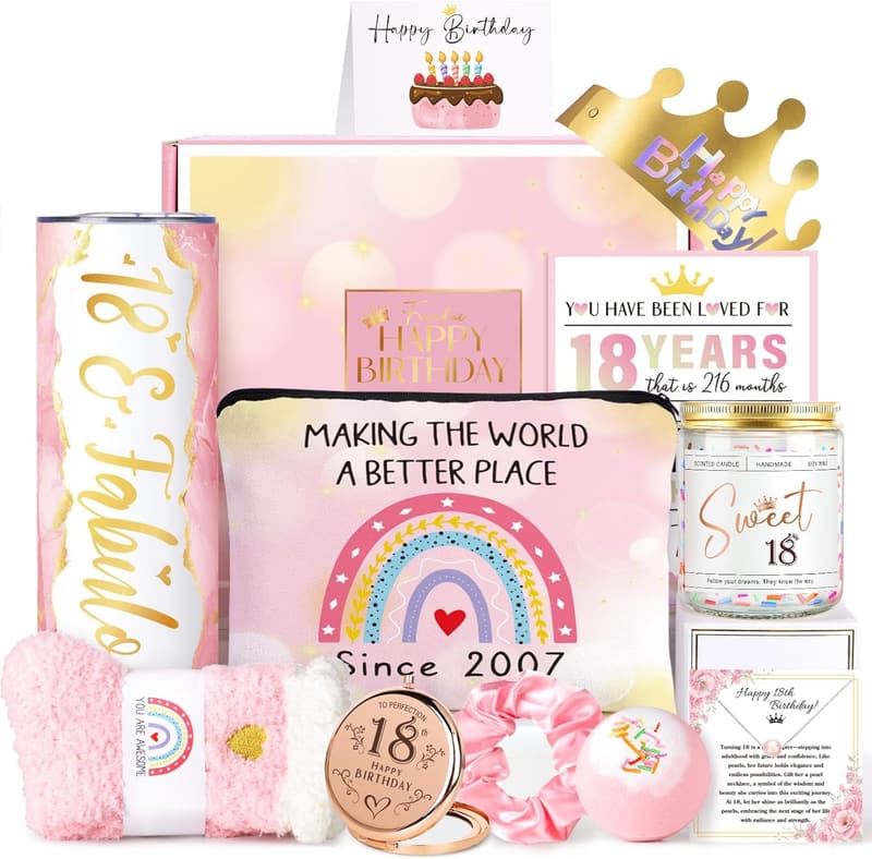 18th Birthday Gift Set for Girls - 11 Trendy Items