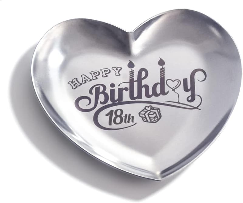 Personalized 18th Birthday Stainless Steel Jewelry Tray