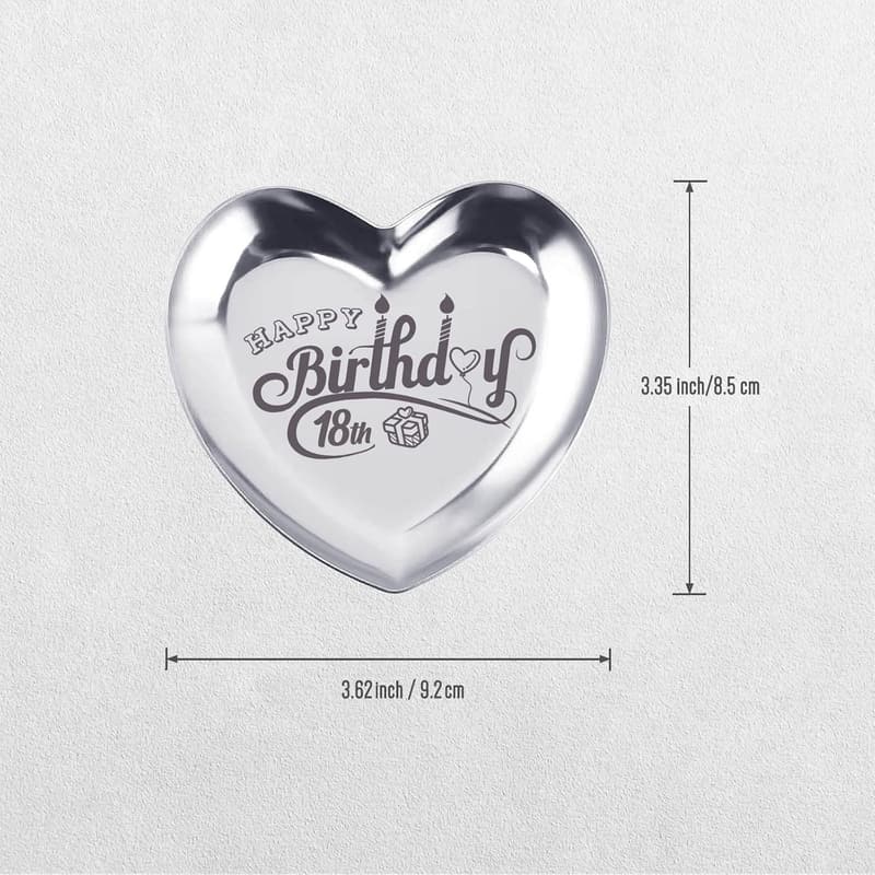 Personalized 18th Birthday Stainless Steel Jewelry Tray