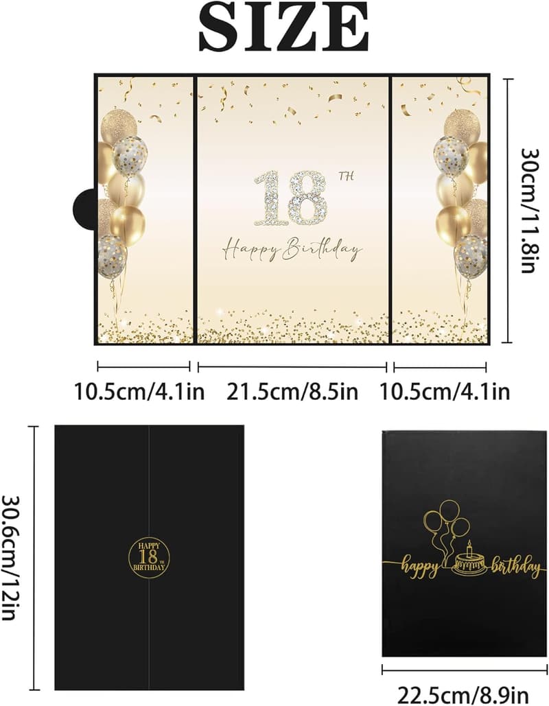 Happy 18th Birthday Guest Book & Decorations for Boys and Girls