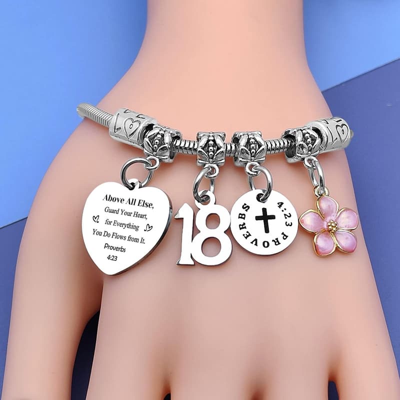 18th Birthday Bracelet for Girls - Jewelry Gift for Teens