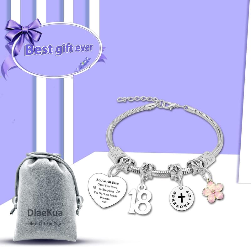 18th Birthday Bracelet for Girls - Jewelry Gift for Teens