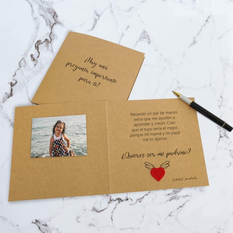 Godfather Proposal Card for Baptism Gift from Godchild