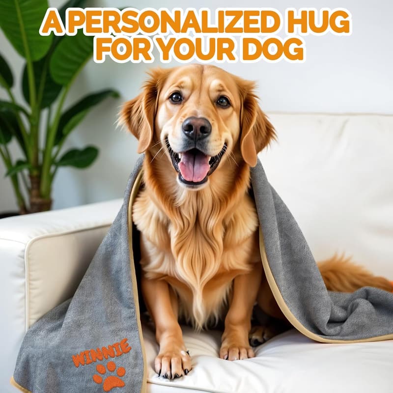 Custom Embroidered Dog Blanket - Soft & Waterproof