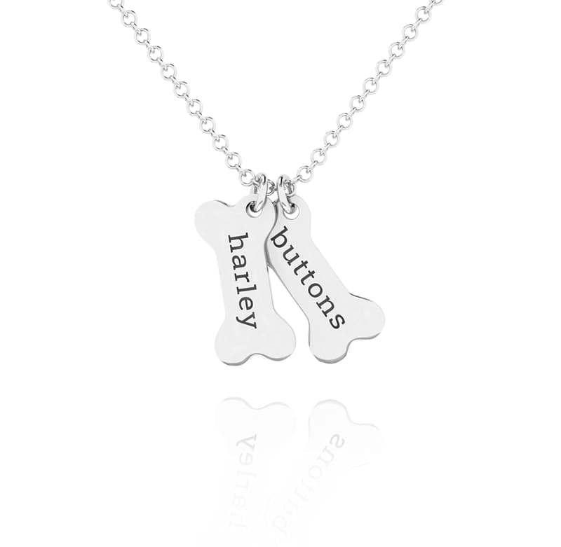 Personalized Dog Bone Memorial Necklace for Pet Lovers