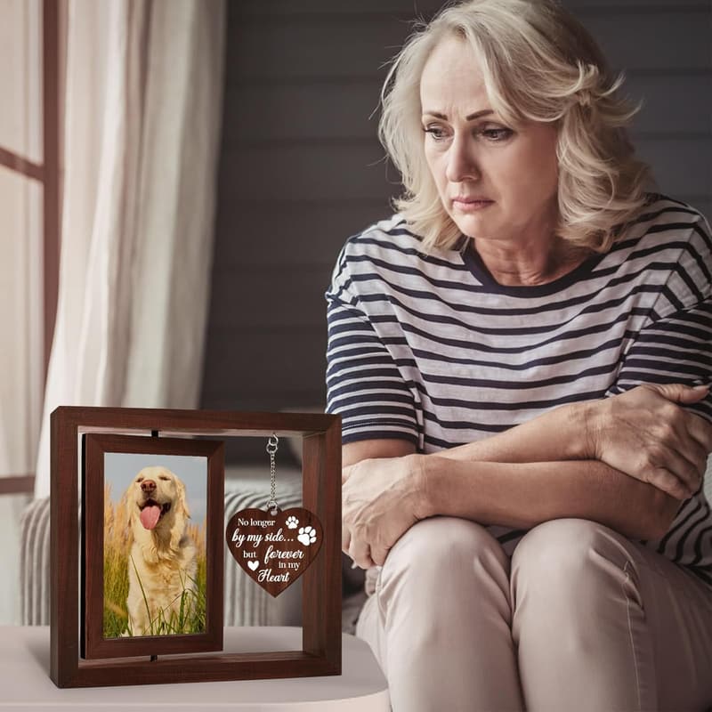Dog Memorial Frame - Rotating 4x6 Sympathy Gift