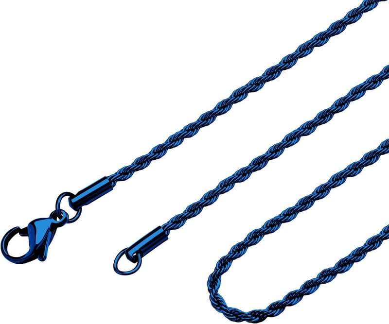 Hypoallergenic Twisted Steel Rope Chain Necklace