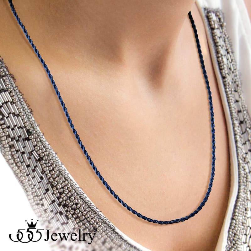 Hypoallergenic Twisted Steel Rope Chain Necklace