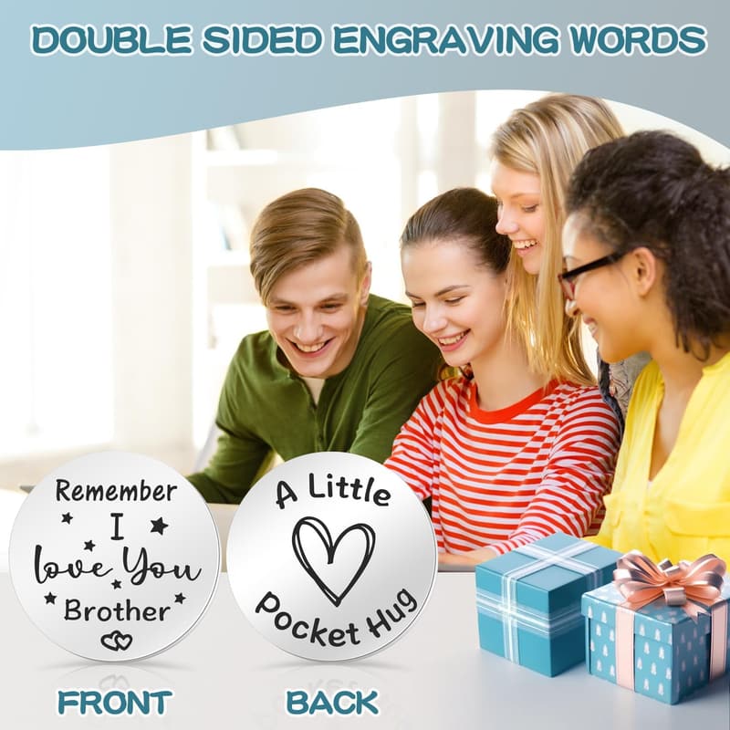 Inspirational Pocket Hug Keychain Gift for Couples