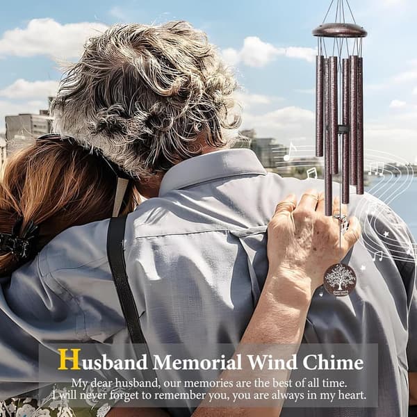 Sympathy Wind Chimes for Loss of Husband, 25