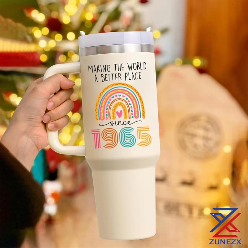 60th Birthday Tumbler Gift for Women - 40oz