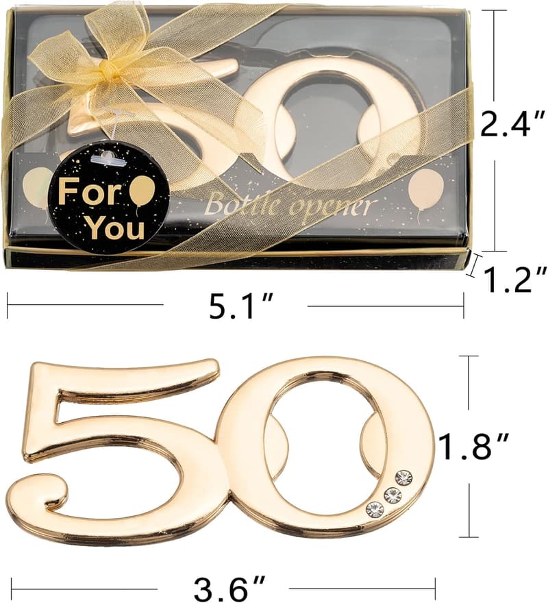 50th Birthday Bottle Openers - 24PCS Party Favors & Souvenirs