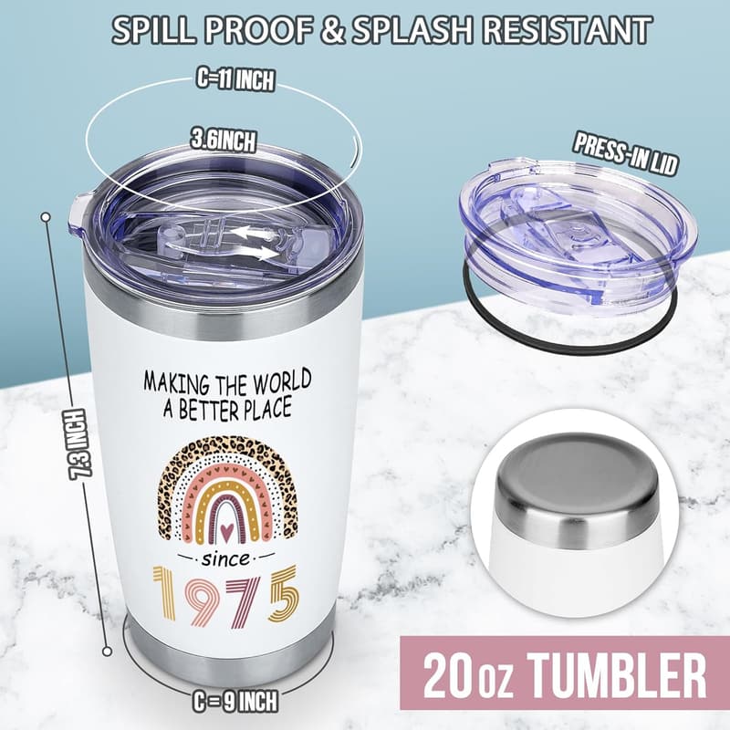 50th Birthday 20 oz Tumbler for Women
