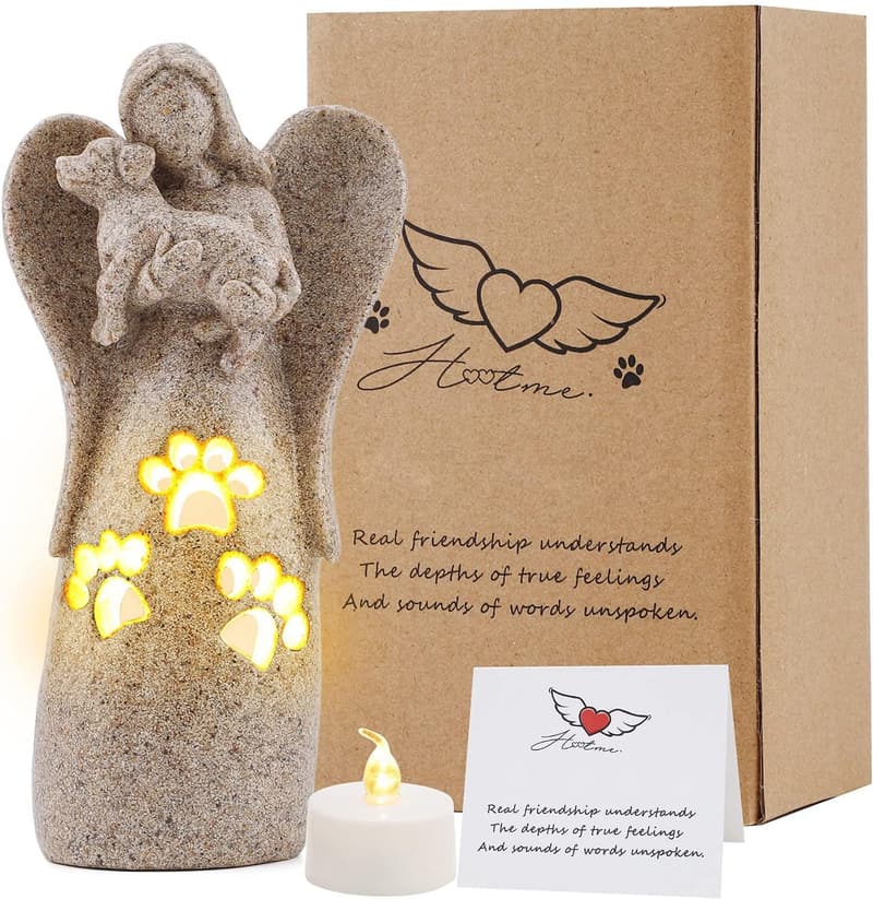 Pet Loss Sympathy Candle Holder for Dog Memorial Remembrance