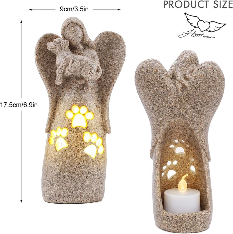 Pet Loss Sympathy Candle Holder for Dog Memorial Remembrance