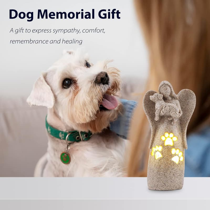 Pet Loss Sympathy Candle Holder for Dog Memorial Remembrance