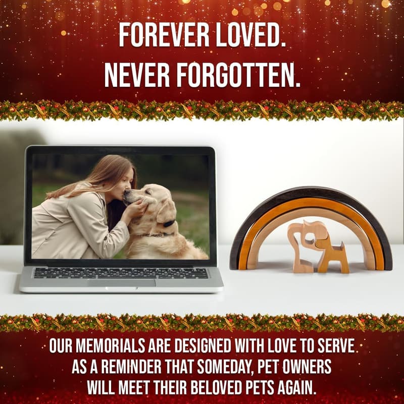 Rainbow Bridge Pet Memorial Keepsake for Dog Parents