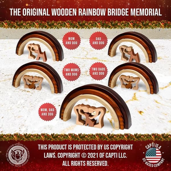 Rainbow Bridge Pet Memorial Keepsake for Dog Parents