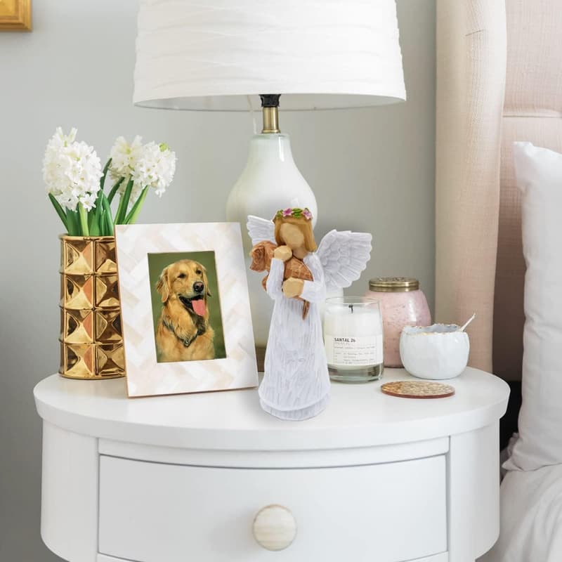 Pet Memorial Sympathy Gift – Angel Figurine with Chakra Bracelet