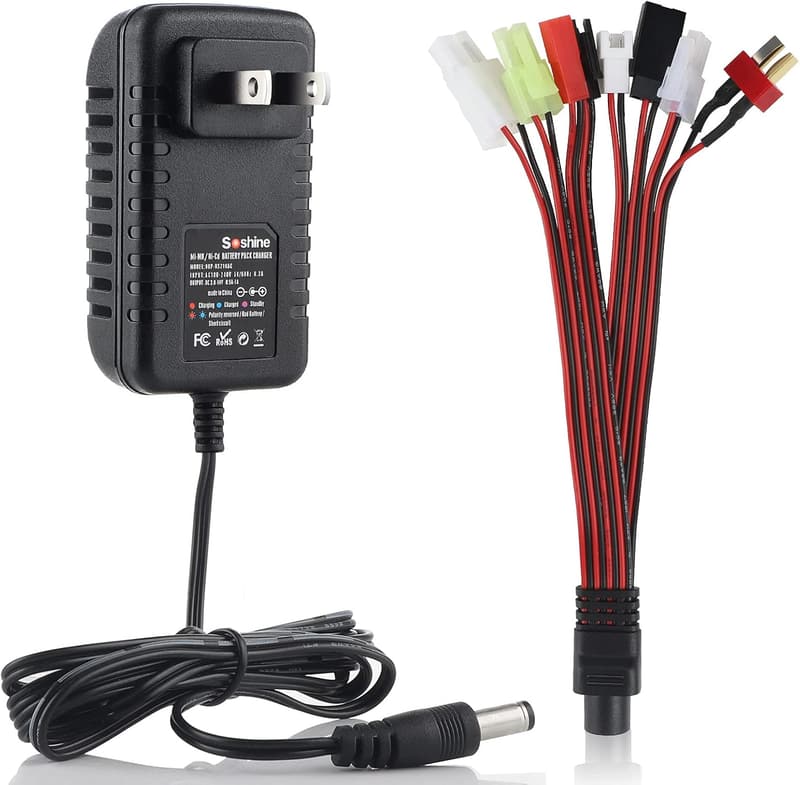 RC Car Battery Charger for 4.8V-12V NiMH/NiCD Packs