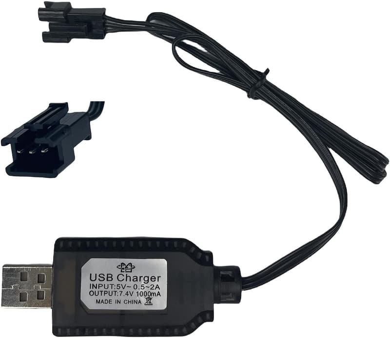 7.4V USB Charger Cable for RC Cars, Planes & Boats